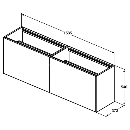 CONCA SZAFKA 160X37X55 2 DR NOWTOP LTOK