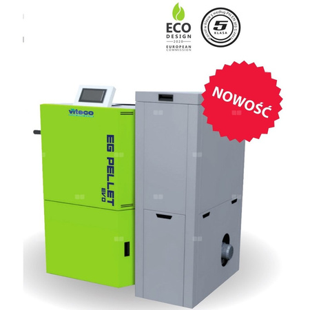 Kocioł na pellet VITECO EG PELLET EVO PLUS P 15 kW z zasobnikiem o pojemności 368 l
