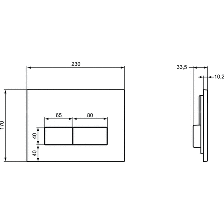 ECO SYSTEMS Przycisk spłukujący, biały