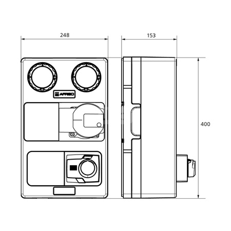 Grupa pompowa AFRISO PrimoTherm K 180-2 DN 25 WP 3-WM-R GZ x GW 1 1/2'' x 1'', z zaworem mieszającym, z izolacją, z pompą obiegową Wilo Para SC 25/6