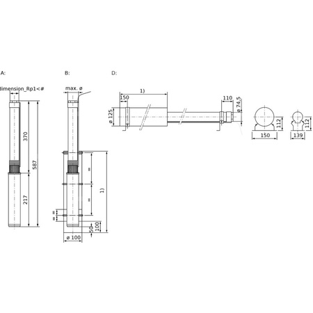 Pompa głębinowa 1-fazowa WILO Sub TWU 3.05-07-HS-ECP-B częstotliwość 50/60 Hz, moc 1.5 kW 14.5 A, prędkość obrotowa 8400 obr/min