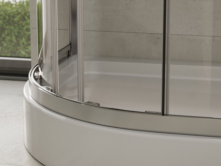 Kabina półokrągła MODERN 90x90x185 szkło TRANSP.-BESCO