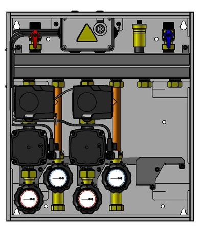 Zestaw mieszający PrimoBox AZB 255/szaf+2xpomp+2xzaw.mix z sił ARM 141/-AFRISO