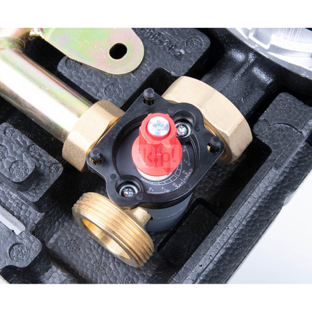 Grupa pompowa AFRISO PrimoTherm K 180-2 DN 25 WP 3-WM-R GZ x GW 1 1/2'' x 1'', z zaworem mieszającym, z izolacją, z pompą obiegową Wilo Para SC 25/6