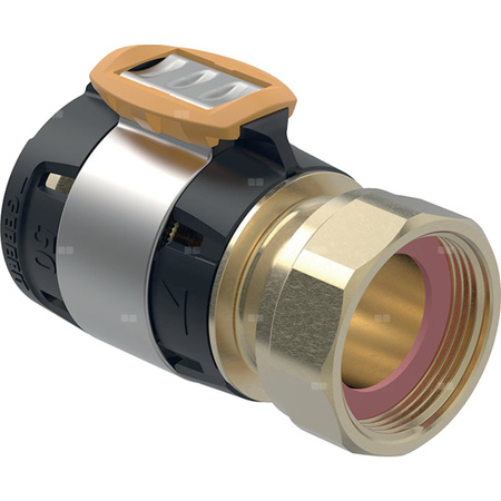 Złączka przejściowa GEBERIT FlowFit, brąz krzemowy bezołowiowy, 2'' x 50 mm (nakrętka x łącznik zaprasowywany)