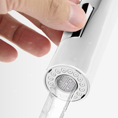 Bateria zlewozmywakowa FERRO ZUMBA SLIM 2F, kolor chrom, biała elastyczna wylewka 2f