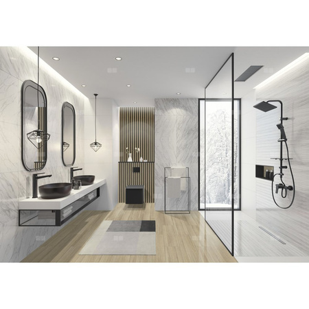 Bateria umywalkowa nablatowa FERRO STRATOS, czarny