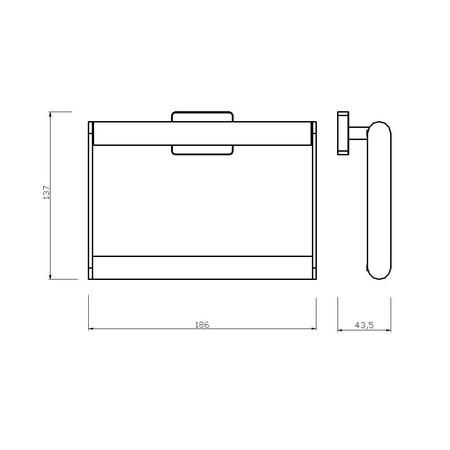 GRETA wieszak na ręcznik, czarny mat