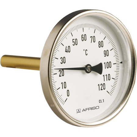 Termometr bimetaliczny AFRISO BiTh I, D201 fi 63 mm 0…60'C tuleja 63 mm połączenie rad
