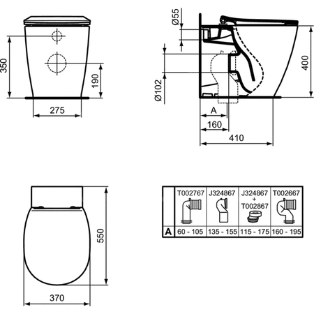 CONNECT MISKA STOJĄCA AQBL PRZYL.DO ŚCIA