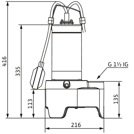 Pompa zanurzeniowa do ścieków WILO Rexa MINI3-V04.11/M06-523/A-10M żeliwo 1 x 230 V, moc 0.93 W 50 Hz, przewód 10 m