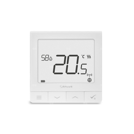 Regulator temperatury SALUS SQ610RF bezprzewodowy Zigbee z wyświetlaczem, montaż natynkowy