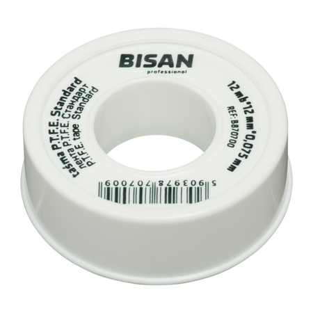 Taśma P.T.F.E. standard woda 0,075mm/12mm/12mb (rolka biała)