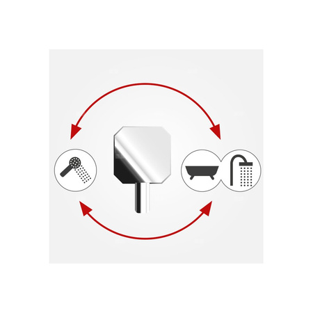 Bateria podtynkowa FERRO ALGEO SQUARE BOX 2-funkcyjna, kolor chrom