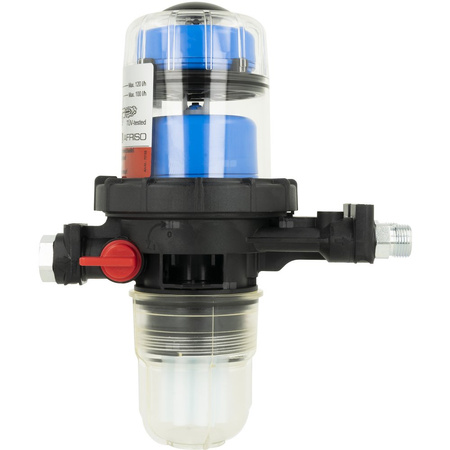 Filtr olejowy AFRISO FloCo-Top-1C Sizintegrowany z odpowietrznikiem fi 3/8''/3/8'' GW x GZ, z wkładem plastikowym, maks. przepływ 100 l/h