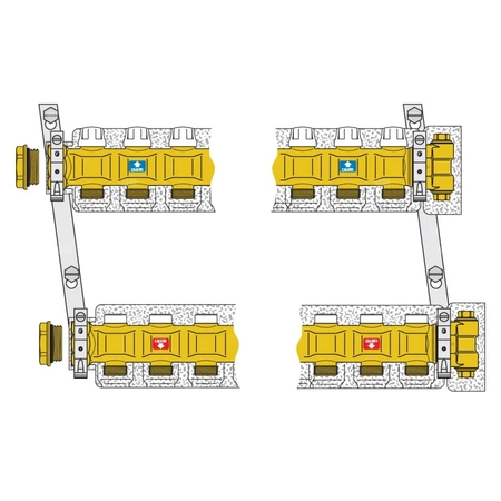 Zespół rozdzielaczy 1 1/4" x 8 3/4" GZ