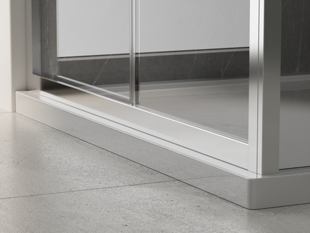 Drzwi przesuwne DUO SLIDE 110x195 chrom, szkło bezbarwne-BESCO