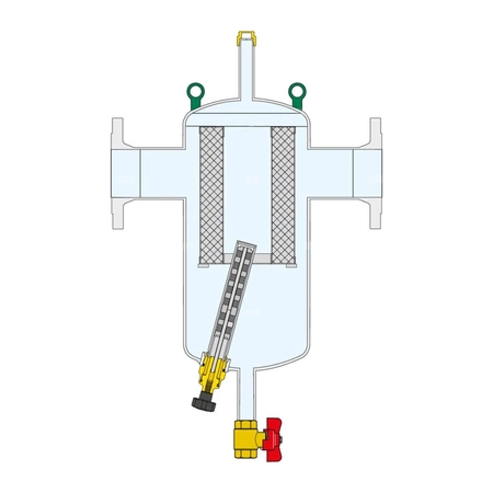 Separator CALEFFI DIRTMAG®, 10 bar / 100'C, DN80 (kołnierz), z wkładem magnesowym, z kołnierzem rewizyjnym