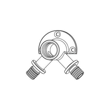 Kolano naścienne 90' TECE flex, mosiądz, 16 mm x 1/2'' (zz x GW), 16 mm