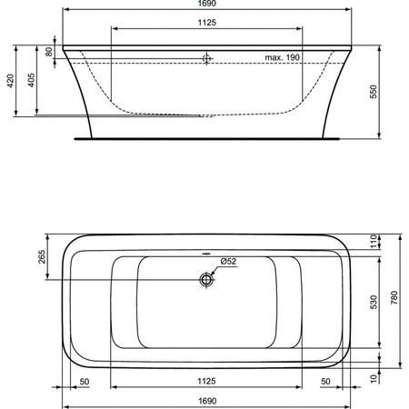 CONNECT AIR WANNA WOLNOSTOJĄCA 170X79