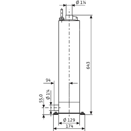 Pompa głębinowa 3-fazowa WILO Sub TWI 5-SE-904DM częstotliwość 50 Hz, moc 1.5 kW 3.2 A, prędkość obrotowa 2810 obr/min