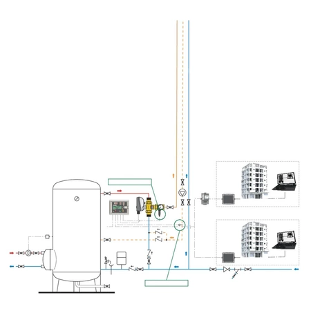 LEGIOMIX Elektroniczny zawór mieszający z programowalną dezynfekcją termiczną i dezynfekcją kontrolną - 24 V, 1 1/4"