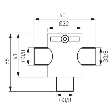 Mieszacz mechaniczny 3/8" do baterii bezdotykowych