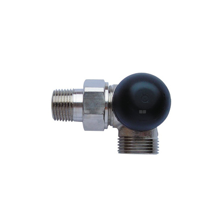 Zawór grzejnikowy termostatyczny HERZ TS-90-H 3-osiowy cd, połączenie GZ 1/2'' (niklowanie)