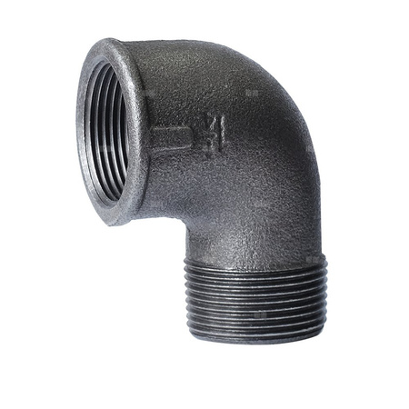 Kolano nakrętno-wkrętne czarne 2 1/2" A4 STRONG