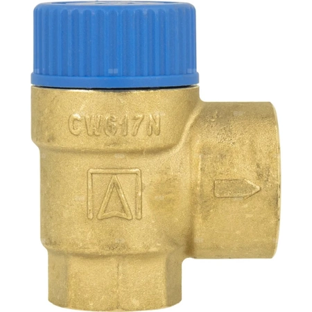 Zawór bezpieczeństwa AFRISO MSW sprężynowy mosiądz 10 bar GW x GW 1/2'' x 3/4''