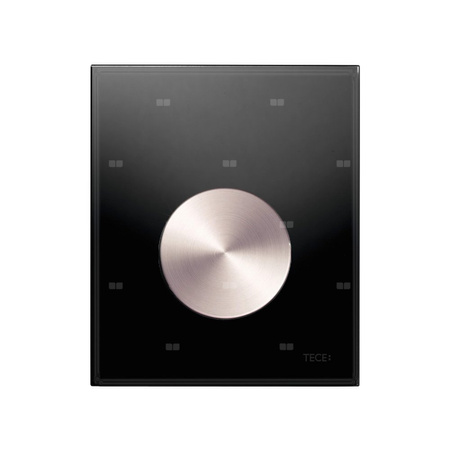 Przycisk spłukujący do stelaża do pisuaru (Mechaniczny) TECE loop szkło, kolor czarny / stal nierdzewna szczotkowana "anti-fingerprint"