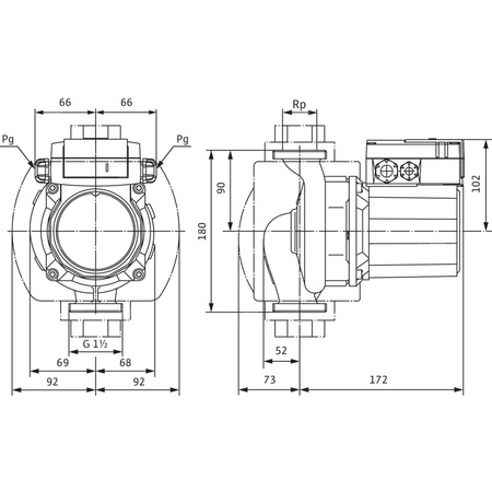 Pompa obiegowa WILO TOP-Z 25/10 DM PN6/10, 2900 obr/min 3 x 400 V 50 Hz, PN 10/10bar