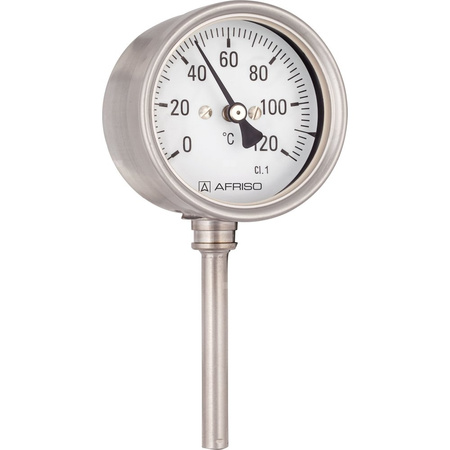 Termometr bimetaliczny AFRISO BiTh Ch, D412 fi 63 mm -20…60'C tuleja 100 mm połączenie ax