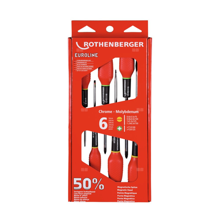 Zestaw wkrętaków EUROLINE (płaski 3,5 -4 -5,5 -6,5 -PZ1 -PZ2)
