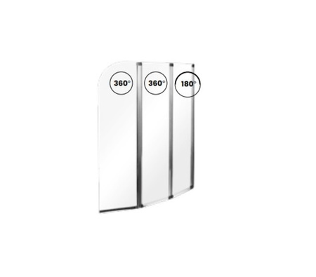 Parawan 2-skrzyd 80,5cmxh=140cm AMBITION 2S-BESCO