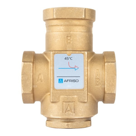 Zawór temp.powrotu kotła ATV 553, DN32, Rp1 1/4", 45°C, Kvs 9 m3/h-AFRISO
