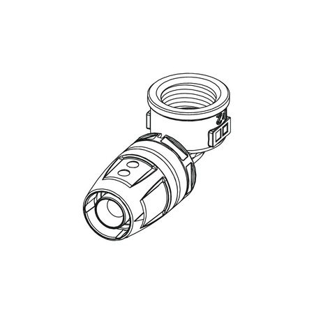 Mufa 90' TECE logo Dwuczęściowy, mosiądz, 25 mm x 3/4'' (pz x GW)
