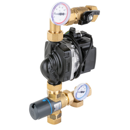 Grupa pompowa AFRISO BTU 501 nakrętka x nakrętka 1'' x 1'', z zaworem mieszającym, z pompą obiegową Grundfos UPM3 Auto