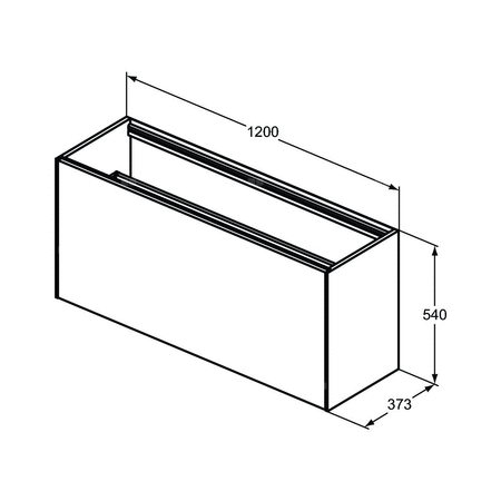 CONCA SZAFKA 120X37X55 1 DR NOWTOP WHMT