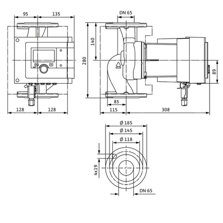 Pompa obiegowa WILO Stratos MAXO 65/0,5-6 PN16 1 x 230 V 50/60 Hz, PN 16/16bar