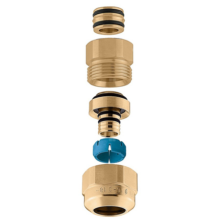 DARCAL - Złączka zaciskowa z samodopasowujacą średnicą do jednowarstwowych i wielowarstwowych rur z tworzywa sztucznego. 23 p.1,