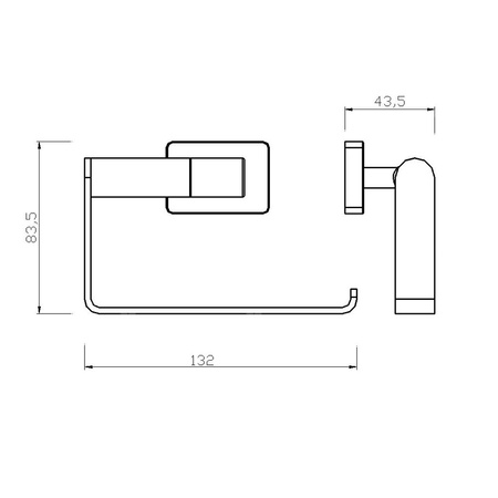 GRETA uchwyt na papier toaletowy, chrom