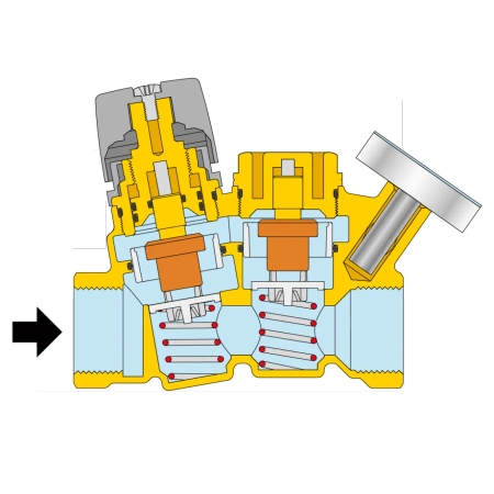 Termostatyczny zawór do cyrkulacji c.w.u. 3/4"kpl. /10 -CALEFFI
