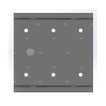 Skrzynka gazowa 250x250 wnękowa, stalowa, RAL 7037 popiel