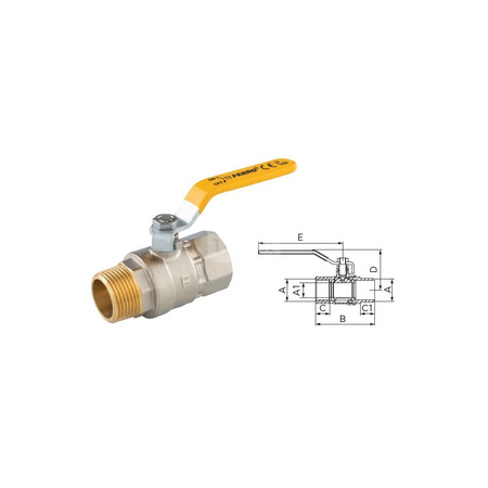 Zawór kulowy gazowy 3/4" GW-GZ typ G18