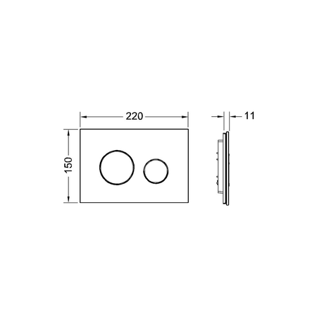 Przycisk spłukujący do stelaża (Mechaniczny) TECE loop szkło, kolor czarny / chrom połysk
