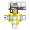 Trójdrożny kulowy zawór strefowy z napędem, wersja z obejściem 1/2"-230V