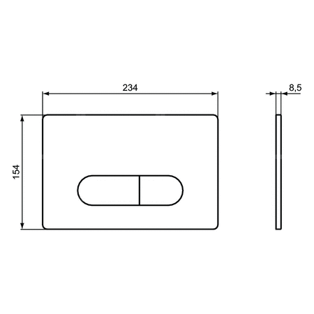 OLEAS PRZYCISK SPŁUKUJĄCY P1 CHROM MAT
