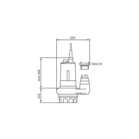 Pompa zanurzeniowa do ścieków WILO EMU KS 20 D żeliwo 3 x 400 V, moc 2.8 W 50 Hz