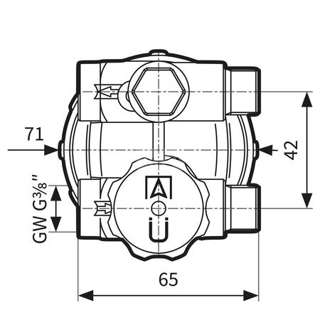Filtr olejowy AFRISO Z500Stdwururowy fi 3/8''/3/8'' GW x GZ, z wkładem stalowym, maks. przepływ 220 l/h
